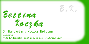 bettina koczka business card